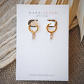 Kara Tozer Baguette Charm Huggie Hoops