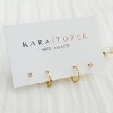 Kara Tozer Dainty Dot Hoop Stacking Set