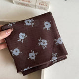 Maillard style Fair Isle pattern square scarf Bandana