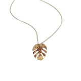 Hammered Palm Leaf Necklace