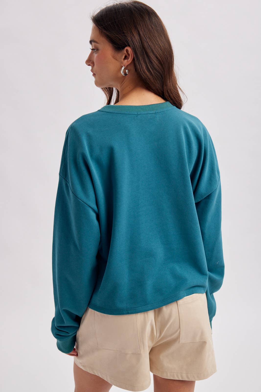 Teal Stripe Sweatshirt