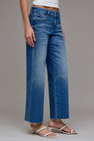 Hidden Medium Wash Stretch Low Rise Cropped Classic Straight