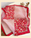 Red Passion Floral Bandana Square scarf