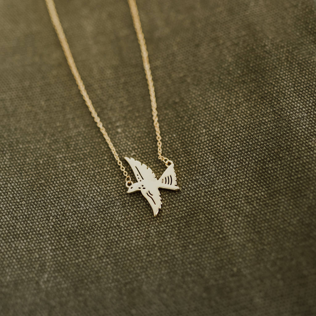 Bird Necklace- Gold