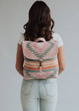 Pink, Orange & Slate Aztec Backpack