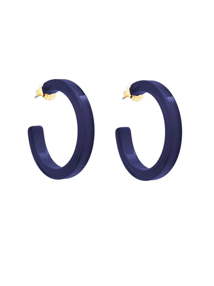 Medium Resin Open Hoop Earring