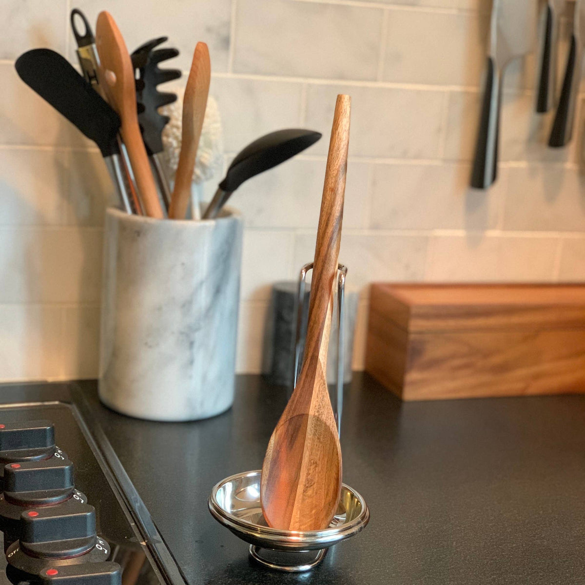 Ironwood Acacia Wood Spoon Utensil for Cooking, 12"