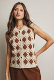 Crochet Diamond Pattern Vest