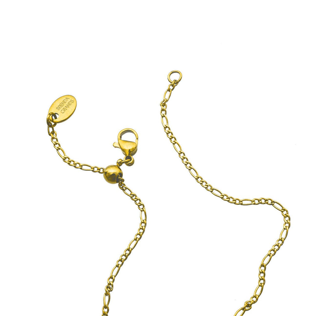 Waterproof Gold Diamond Mom Bar Necklace