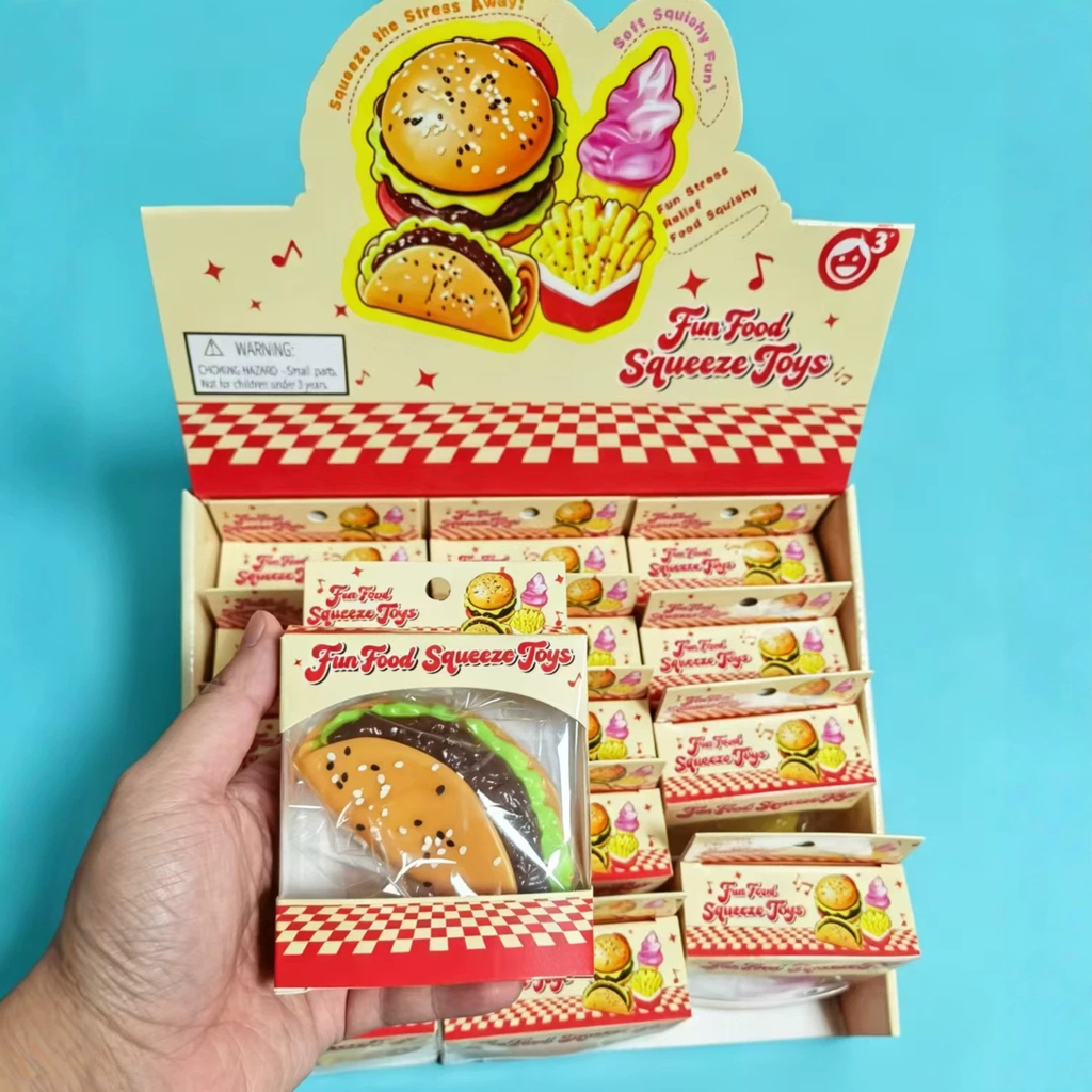 Burger Burrito Squishy Stress Relief Food Fidget Toy