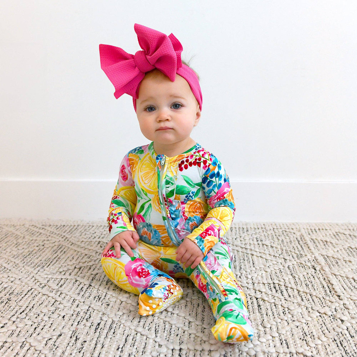 Lillyana RUFFLE ZIP Bamboo Baby Sleepies Little Outfit