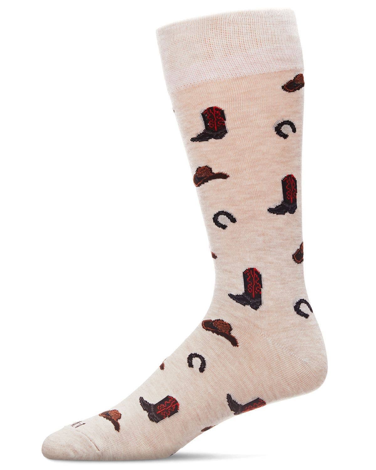 Cowboy Bamboo Blend Men's Crew Socks