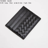 Vegan Leather Woven Braided Card Wallet