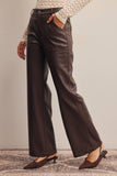 Faux Leather Straight Leg Pants