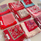 Red Passion Floral Bandana Square scarf