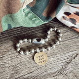 Bushed Stainless Steel & Brass Coin Tag Bracelets