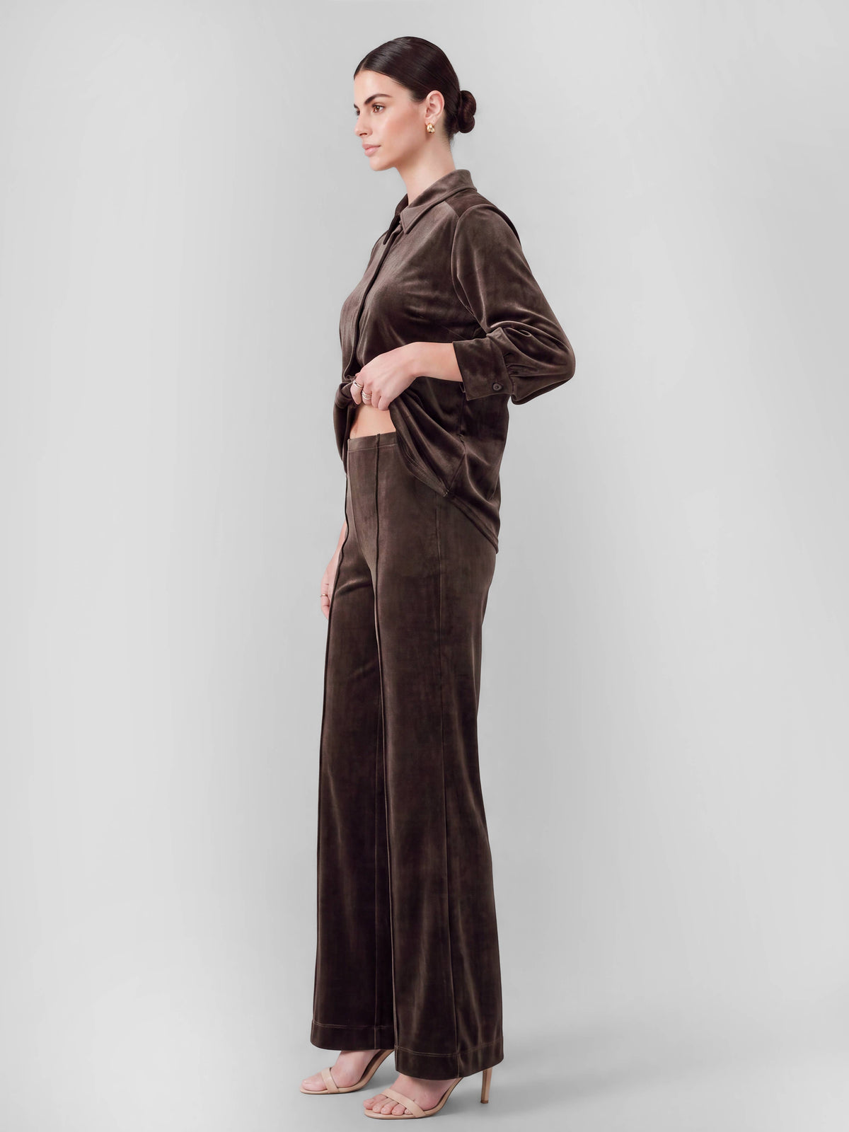 Velvet High Rise Wide Leg Pants