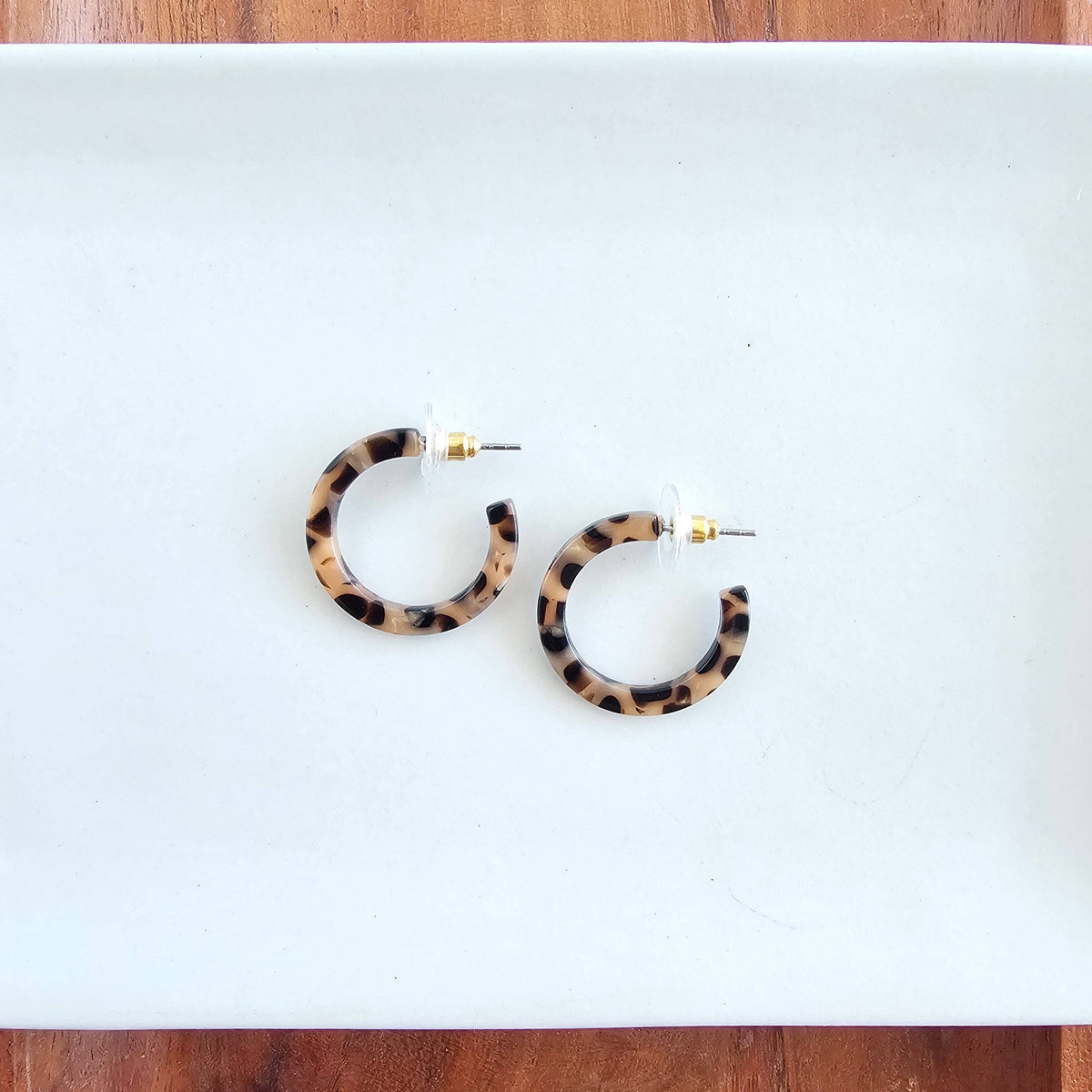 Cam Mini Hoops - Cheetah // Gifts, Jewelry, Earrings, Leopard