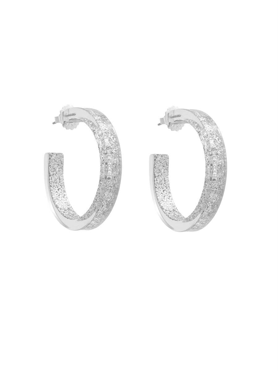 Medium Resin Open Hoop Earring
