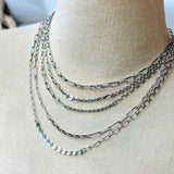 Sterling Silver “End of Day” Chain Necklace - One Strand
