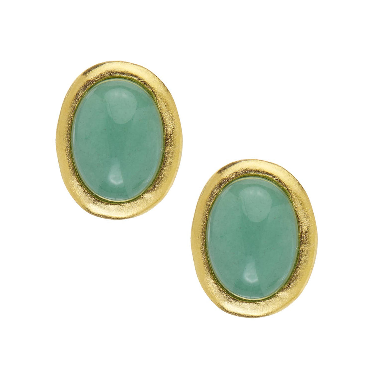 Susan Shaw Jade Cabochon Studs