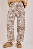 Snakeskin Barrel Leg Pant