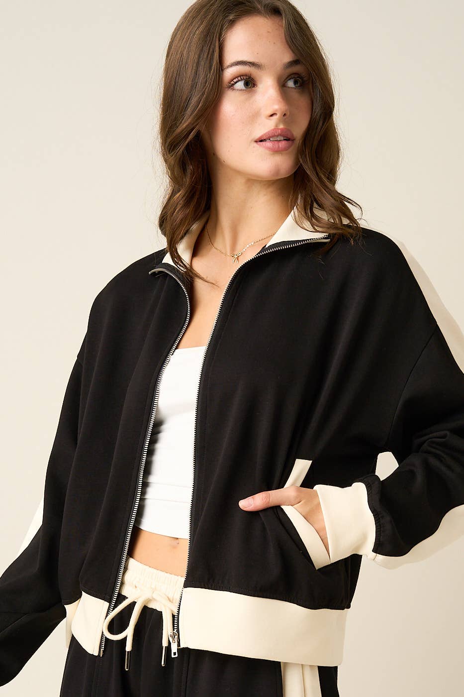 Cloud Knit Zip Up Jacket