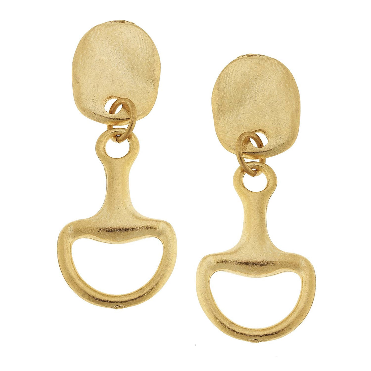 Susan Shaw Gold Horse Bit Earrings