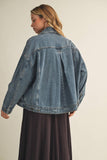 Coffee Vintage Wash Pleated Back Jacket