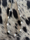 4mm Sterling Silve w/ Freshwater Oval Pearls