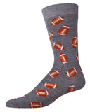Football Bamboo Blend Men's Crew Socks