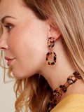 Resin Leopard Link Drop Earring Jewelry