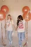 Scalloped Rose Heart Graphic Tee