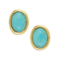 Susan Shaw Turquoise Cabochon Studs