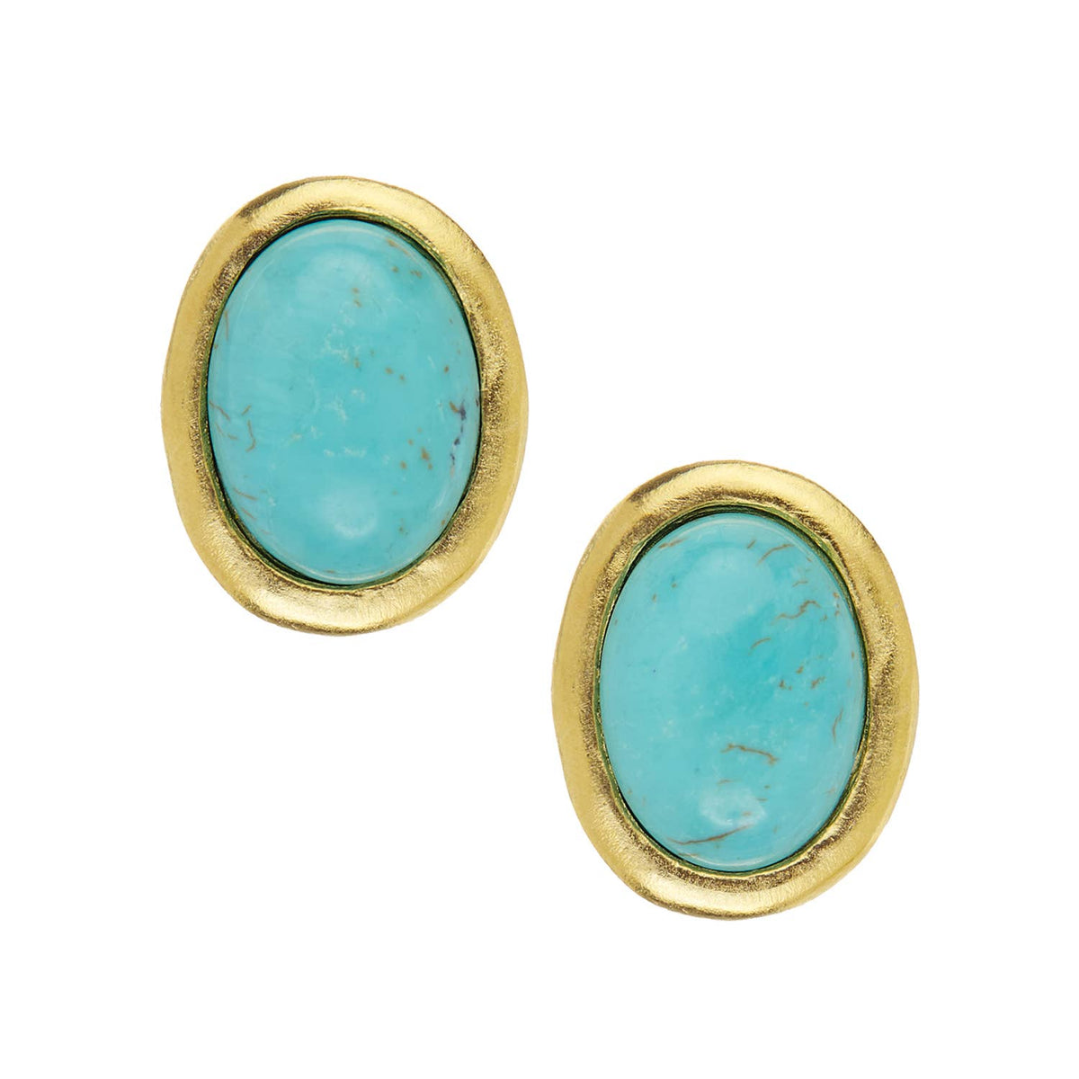Susan Shaw Turquoise Cabochon Studs