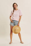YEAR-ROUND ESSENTIAL SOFT SWEATER TOP WITH RAGLAN SLEEVES