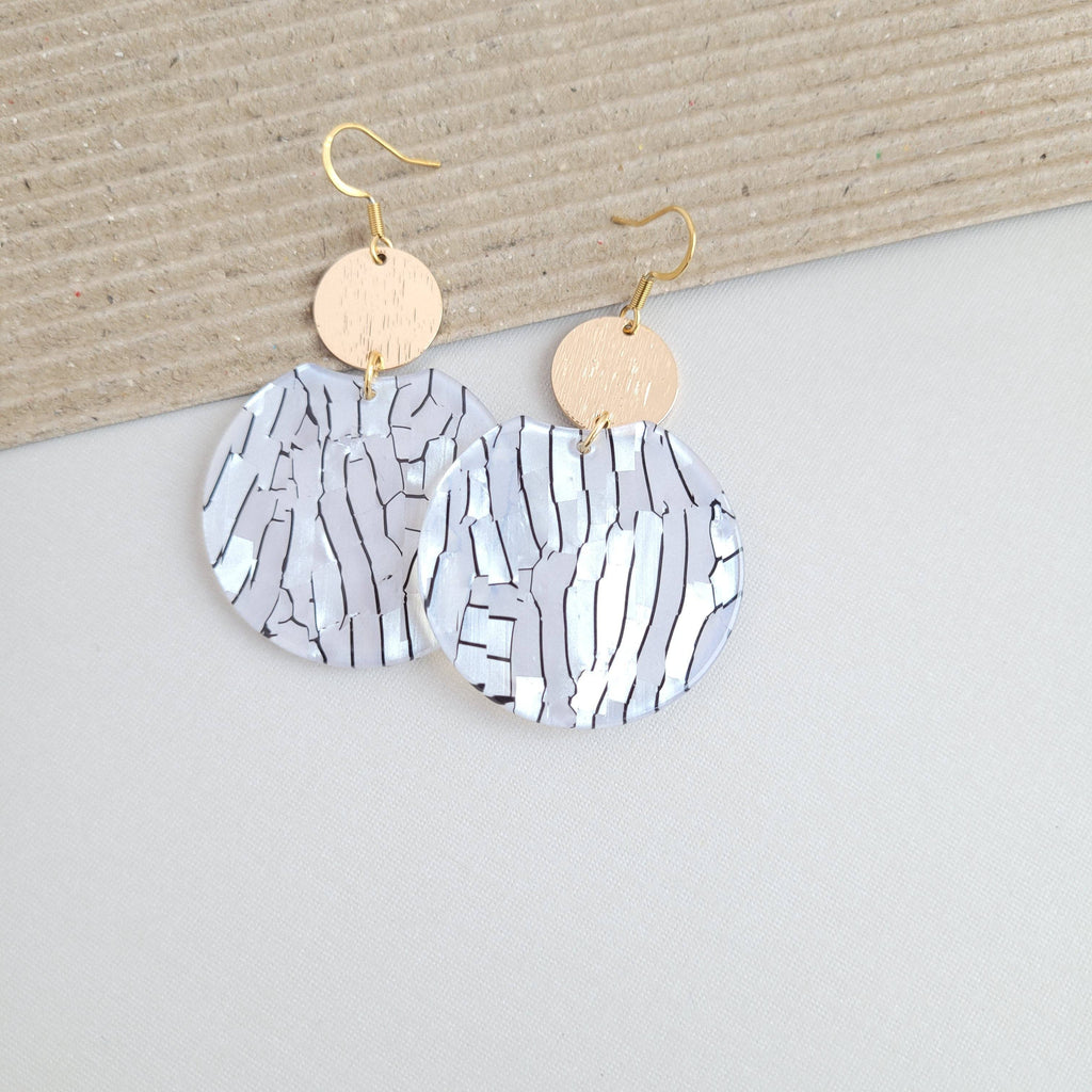 Zoey Earrings - Pearl Black Stripe //Jewelry, Gifts