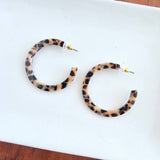 Camy Hoops - Cheetah // Fall, Earrings, Jewelry