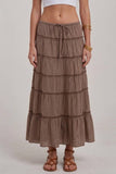 Mini Checkered Tiered Maxi Skirt