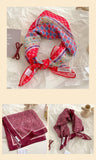 Red Passion Floral Bandana Square scarf