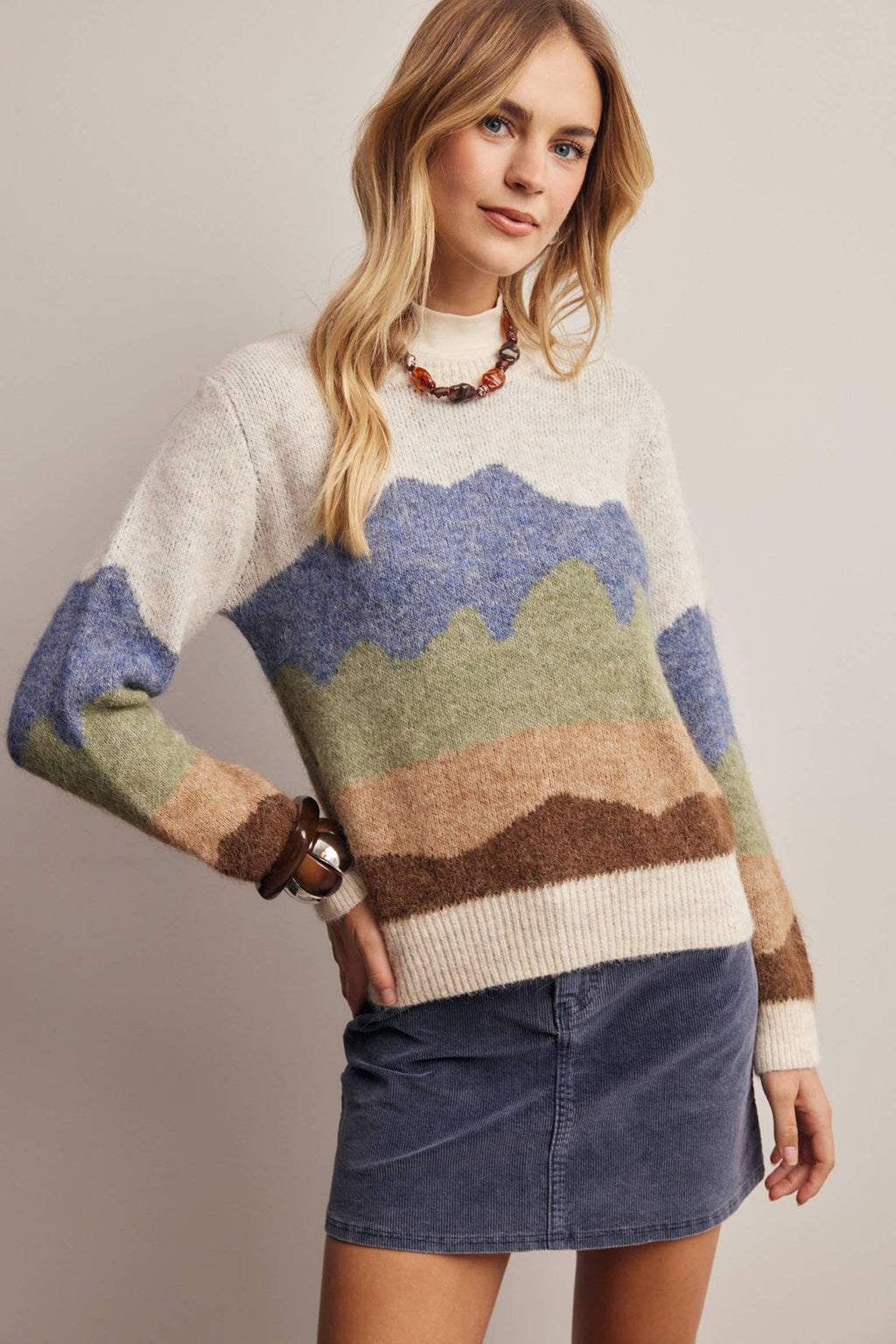 Abstract Landscape Knit Sweater