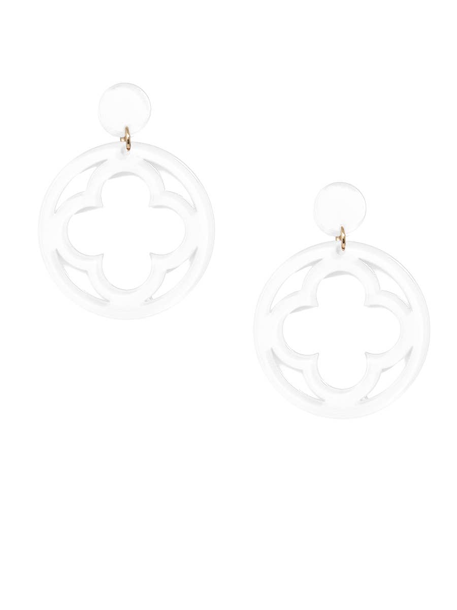 Zenzii Open Clover Drop Earring