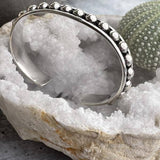 Sterling Beaded Cuﬀ
