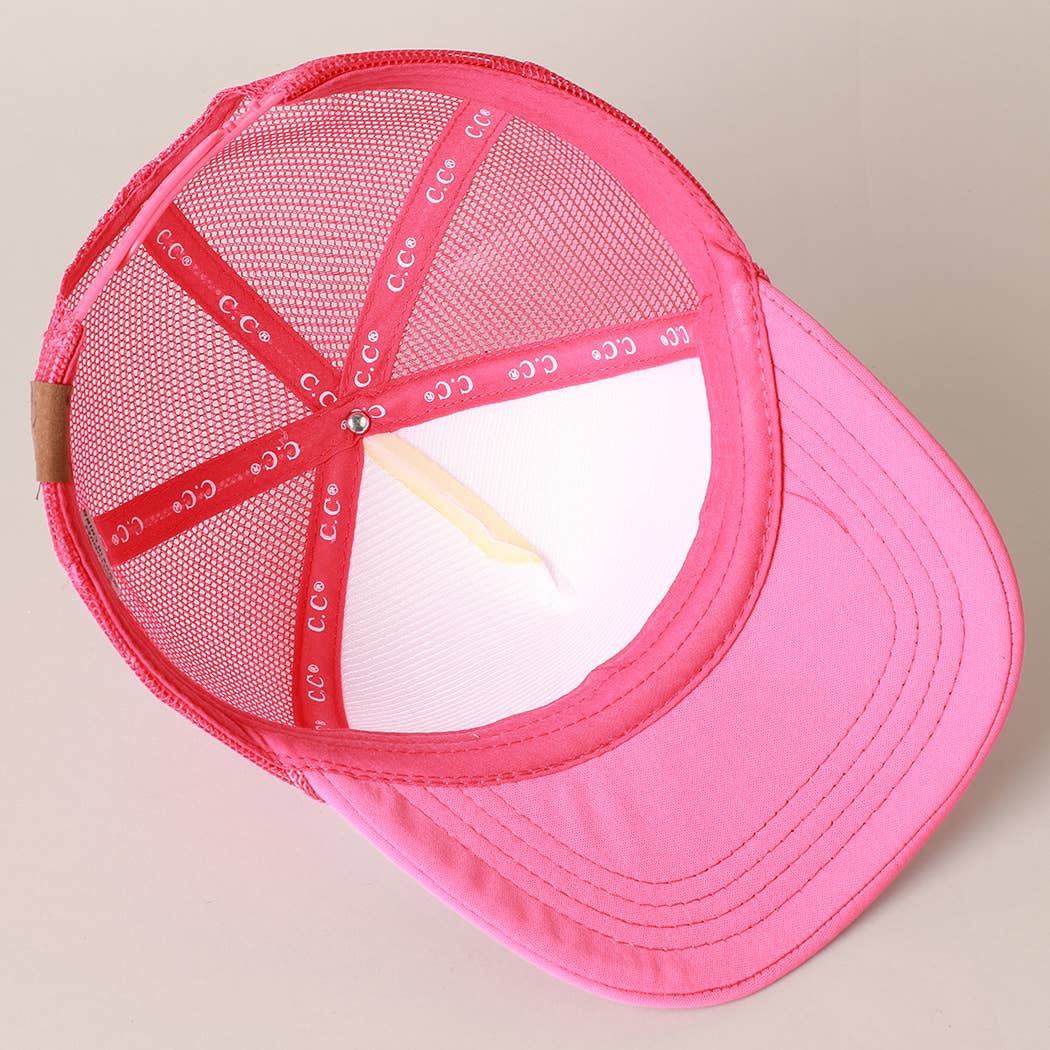 Kid's Hand-Painted Abstract Butterfly Trucker Cap