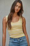 S1309N | Knit Striped Seamless Padded Tank Top