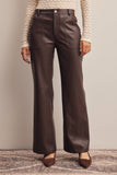 Faux Leather Straight Leg Pants