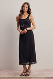 Floral Lace Midi Slip Dress