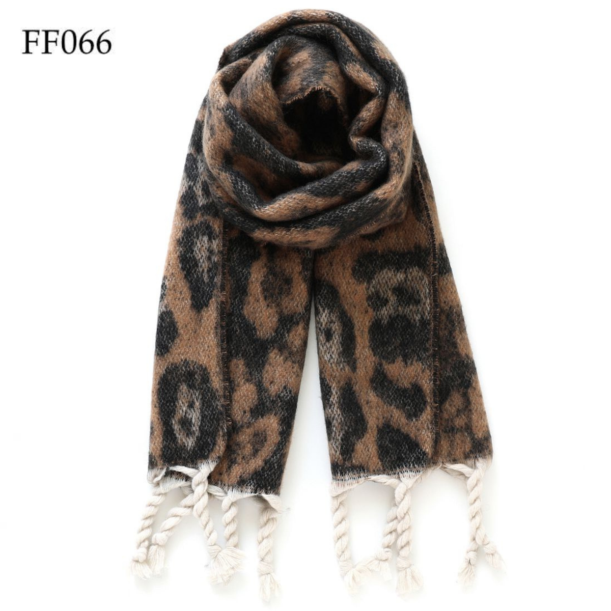 Soft Oblong Multi Color Leopard Brushed Scarf (10 colors)