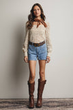 Crochet Square Neck Top