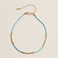Gold-Trimmed Colorful | Seed Bead Anklet